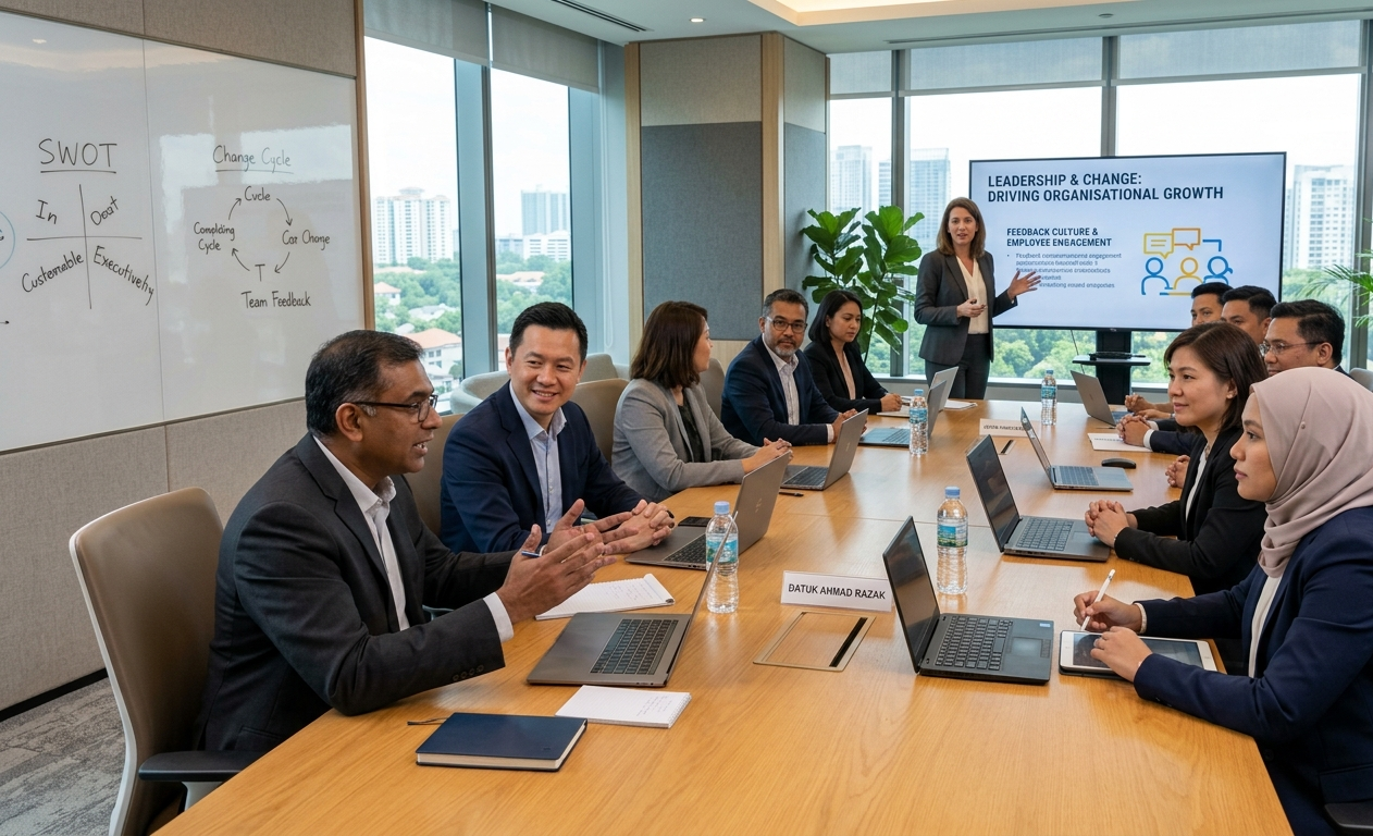 Leadership and change management training for feedback culture and employee engagement